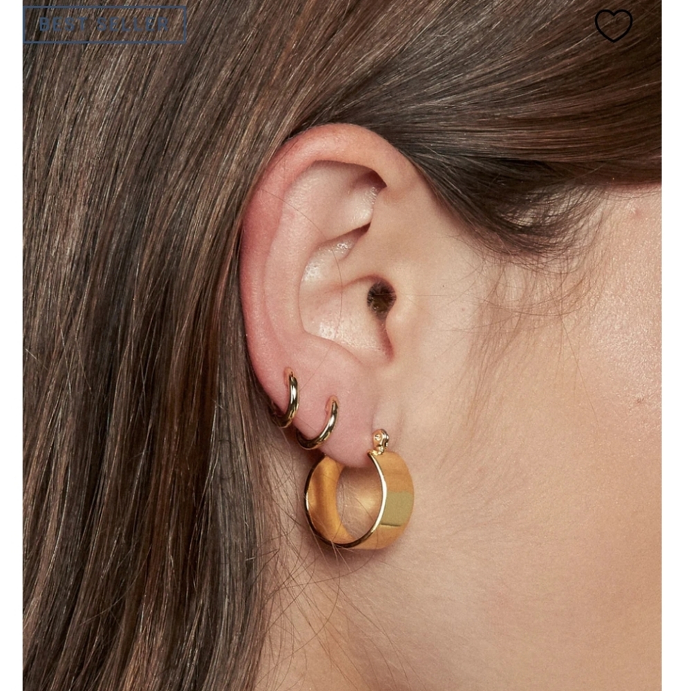 LUV AJ POSITANO HOOPS GOLD NEW